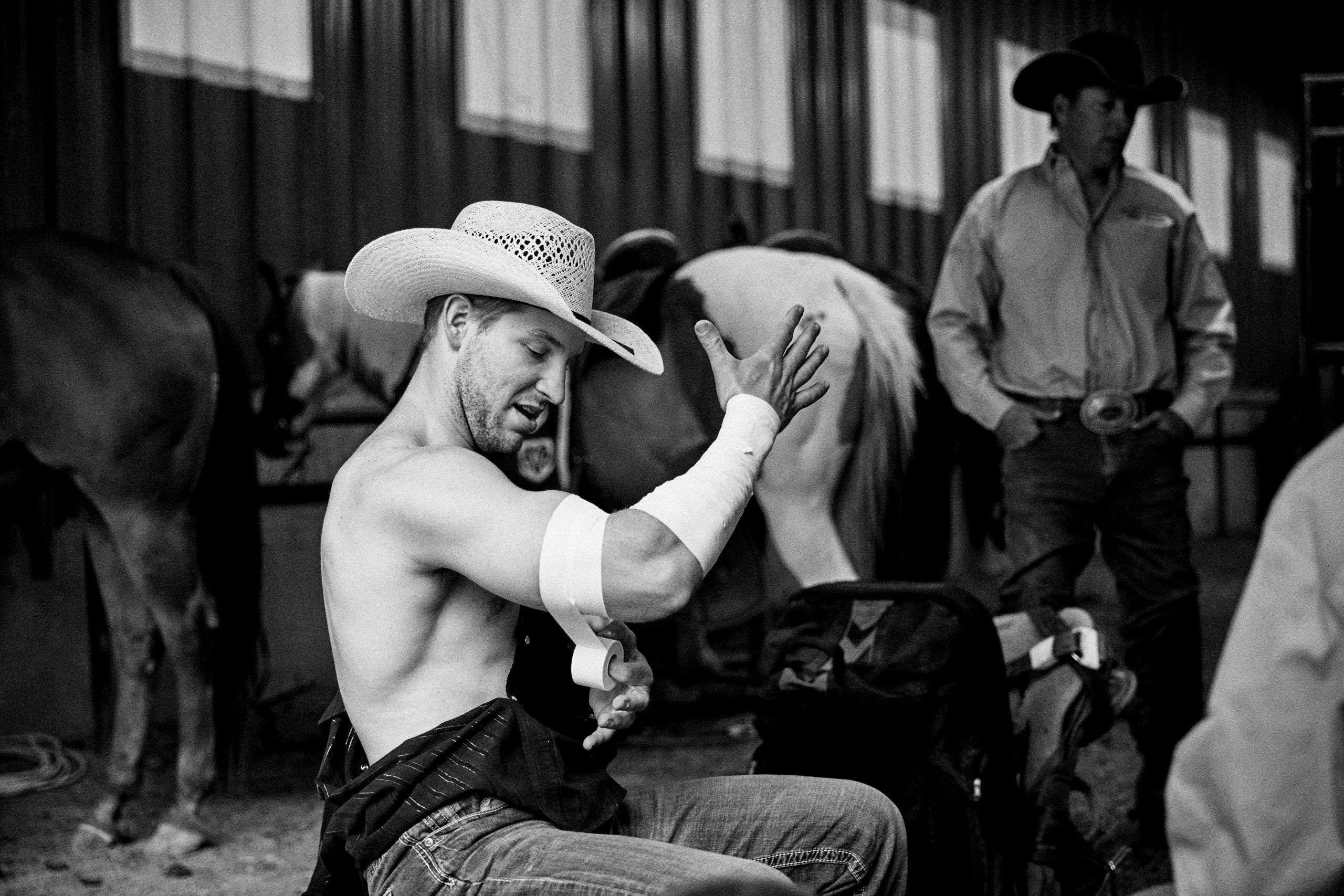 Eagle rodeo in eagle colorado man taping