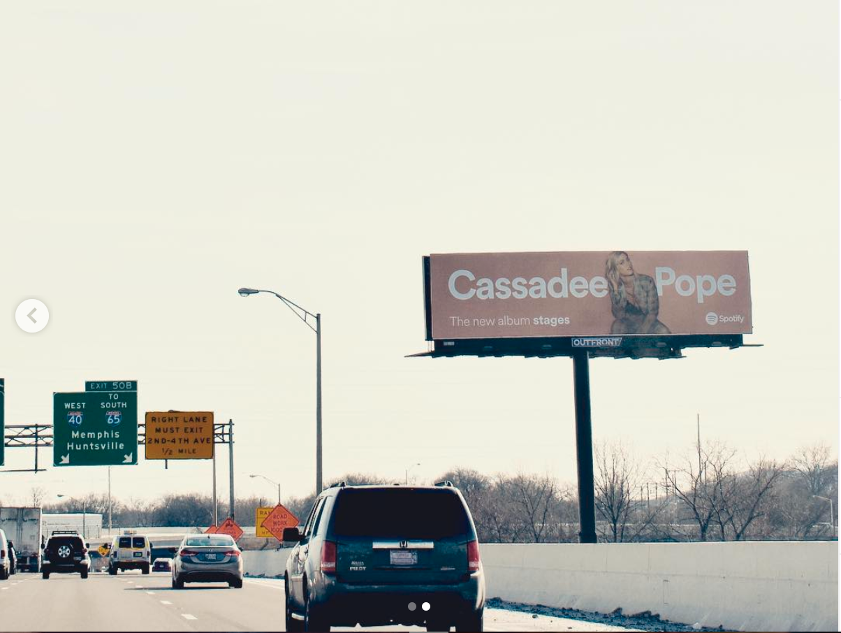 Cassadee Pope billboard